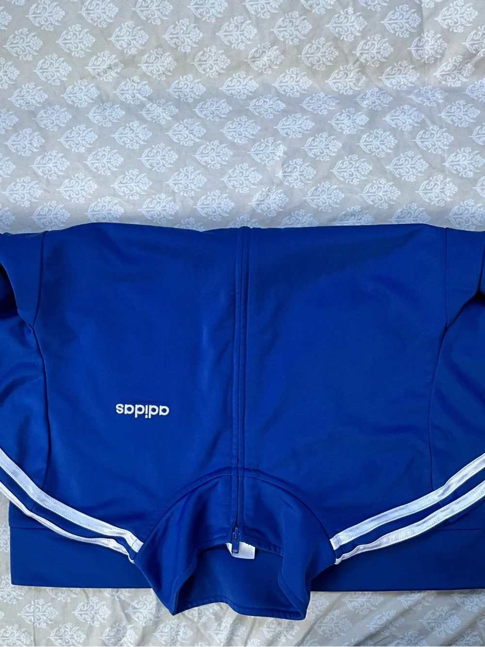 Adidas Royal Blue 3-Stripe Full Zip Track Jacket Youth L 14/16